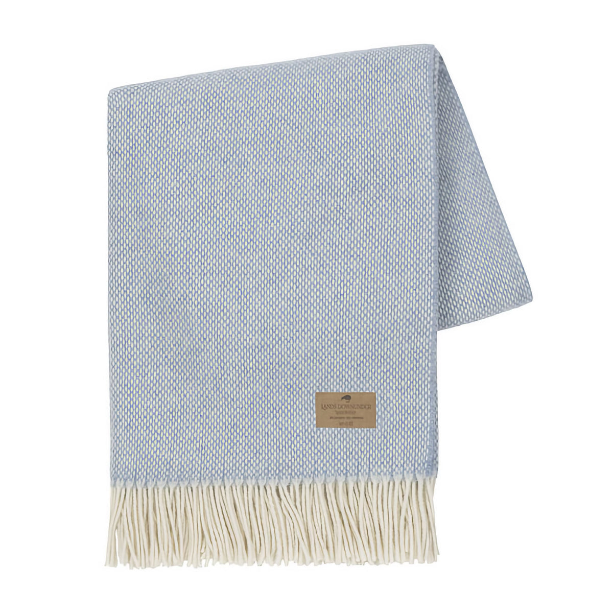 Folded Lands Downunder Juno Cashmere Throw in Light Blue color