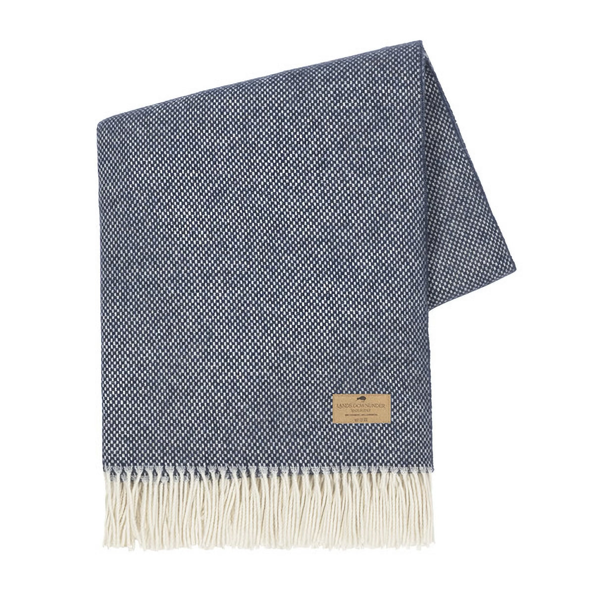 Folded Lands Downunder Juno Cashmere Throw in Pacific color