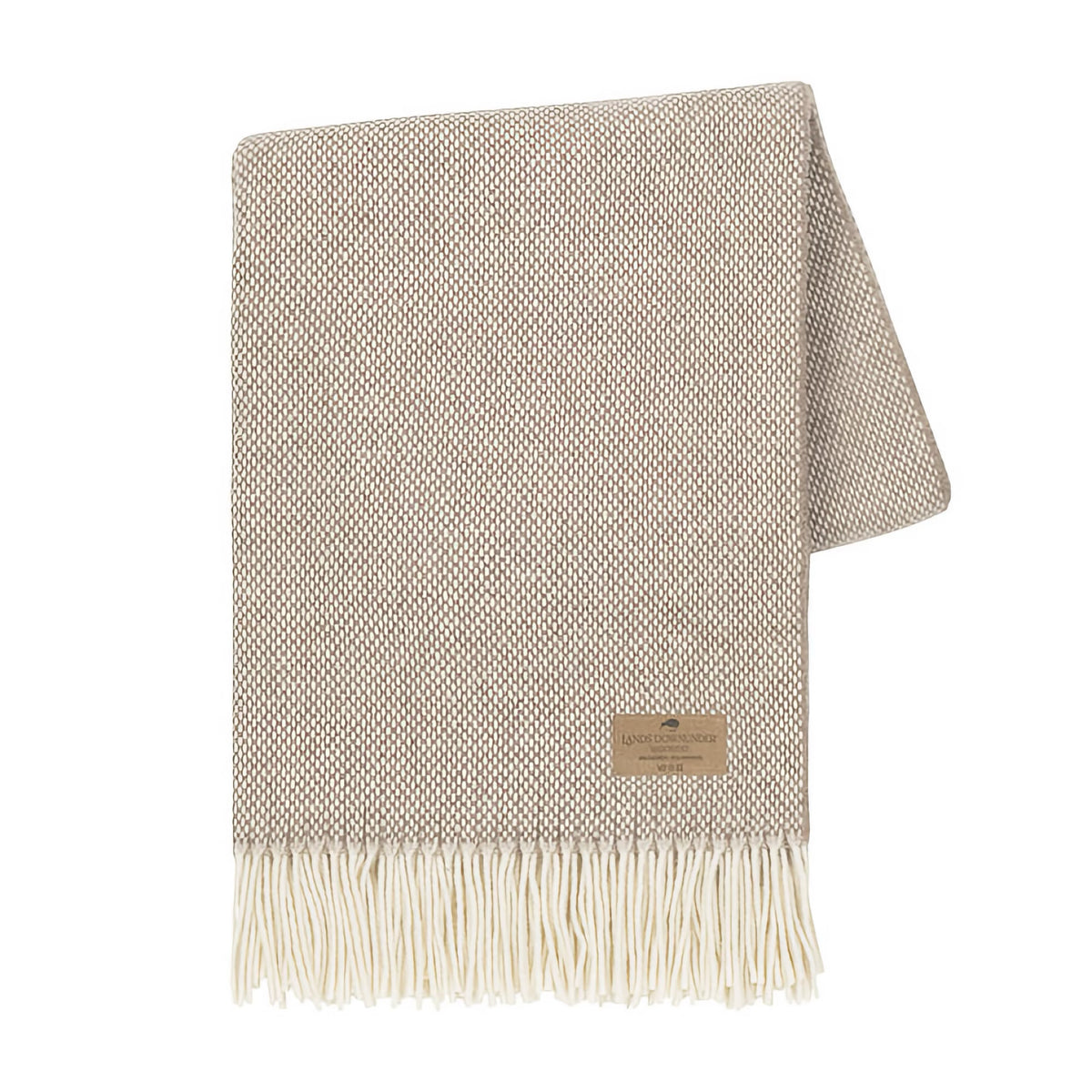 Folded Lands Downunder Juno Cashmere Throw in Taupe color