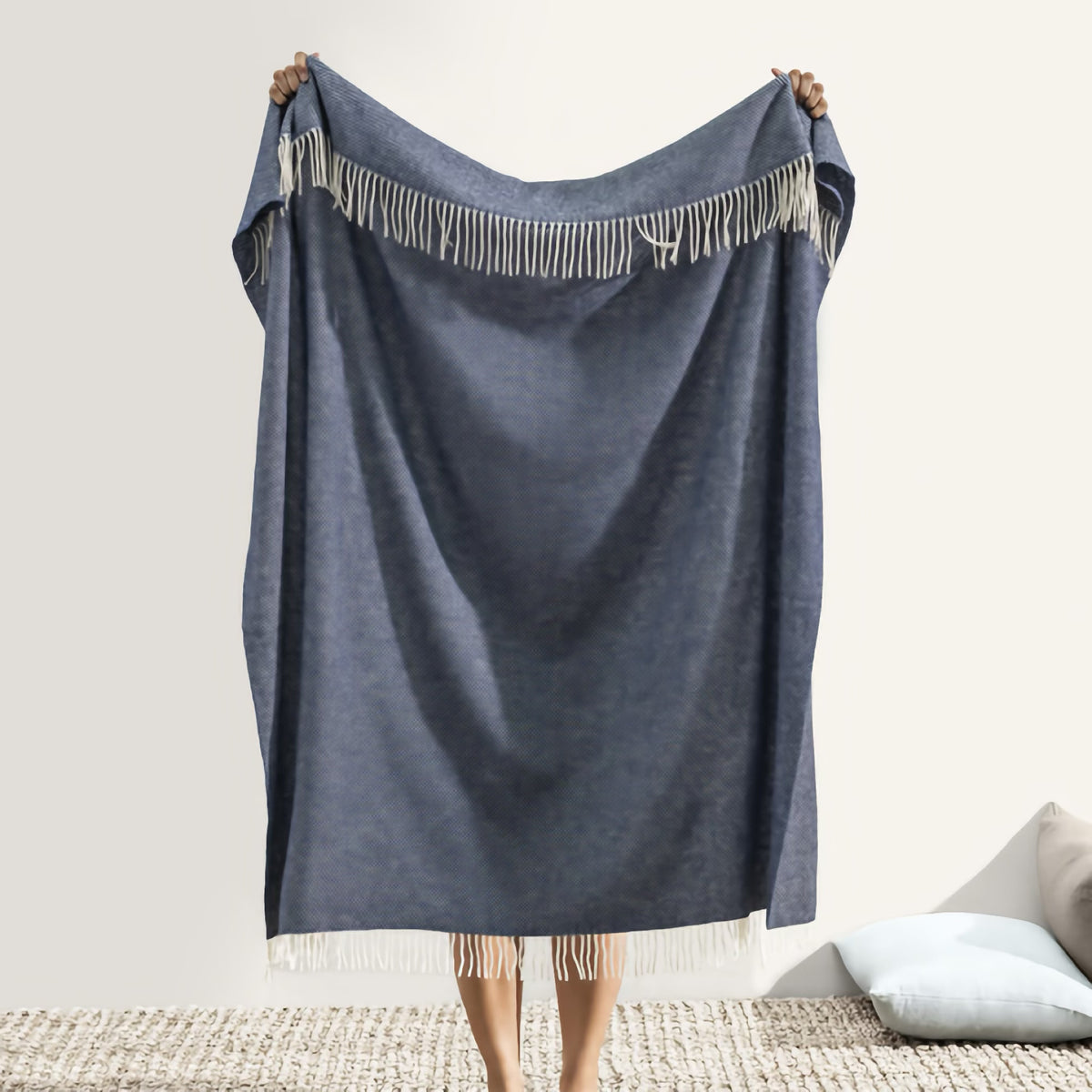 Hanging Lands Downunder Juno Cashmere Throw in Pacific color