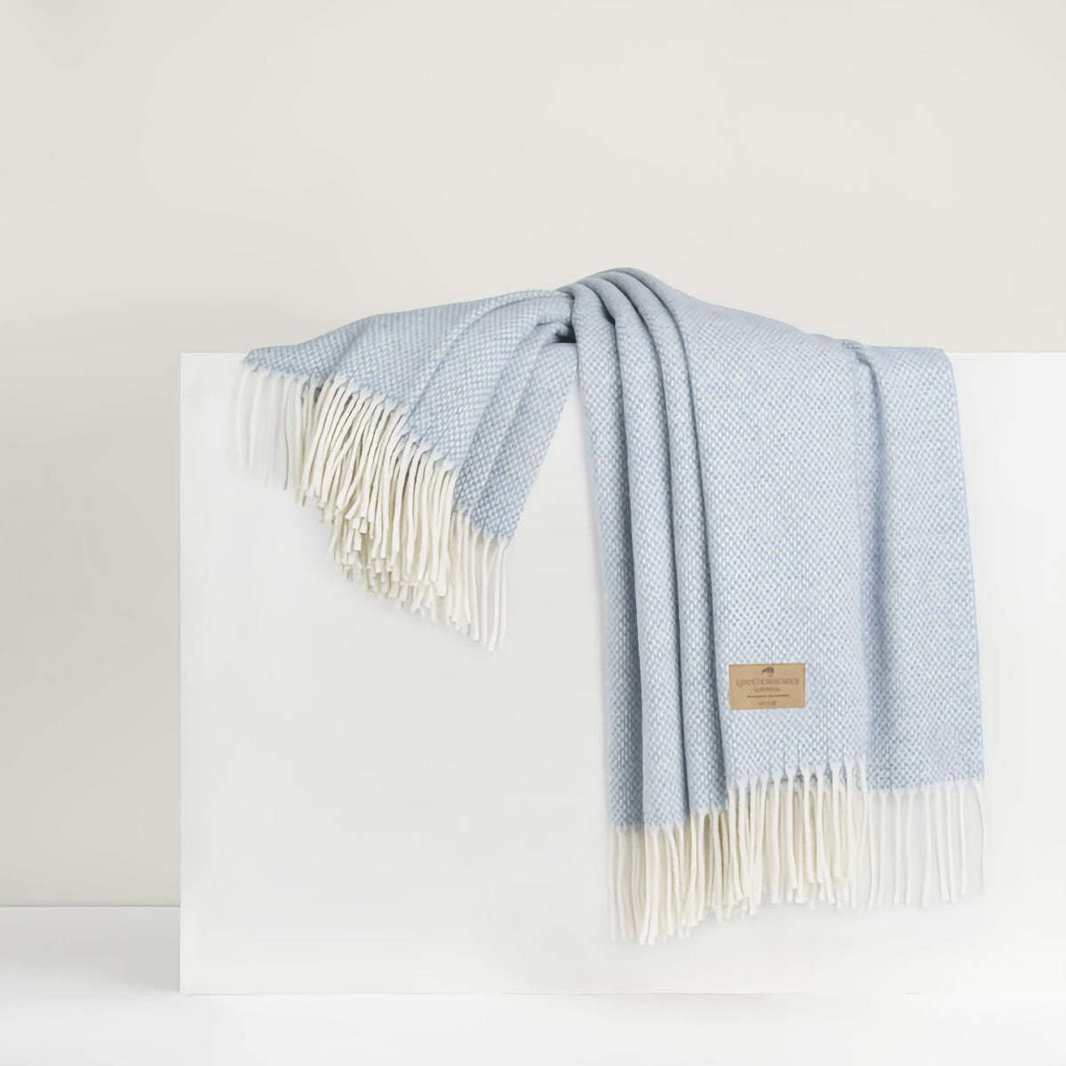 Lands Downunder Juno Cashmere Throw in Light Blue color