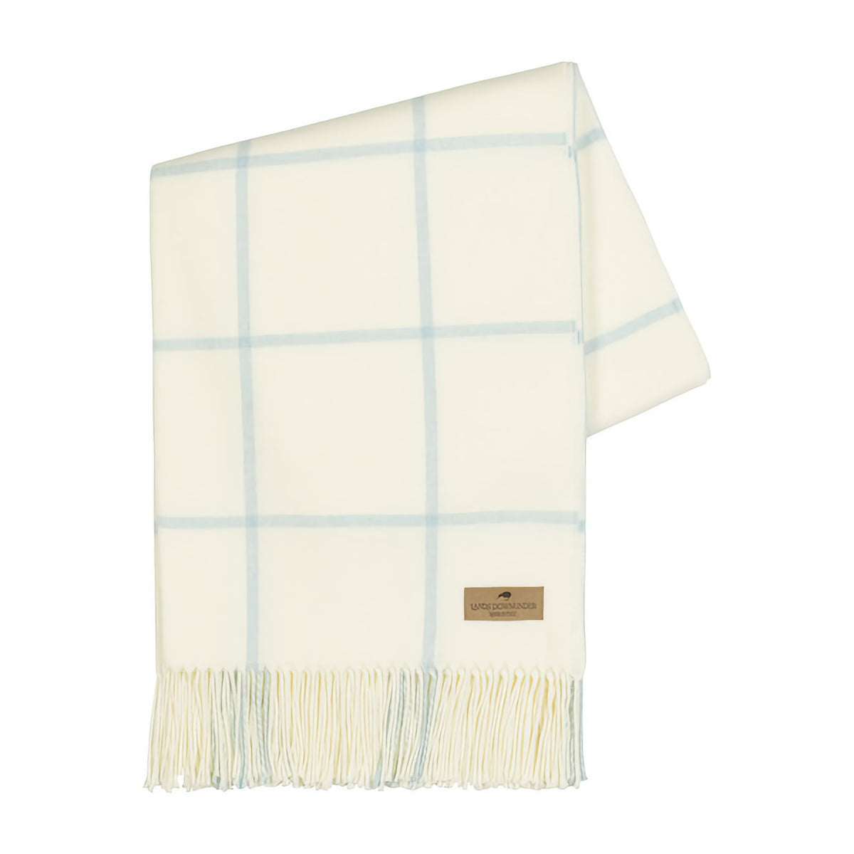 Folded Lands Downunder Lexington Plaid Throw in Baby Blue color