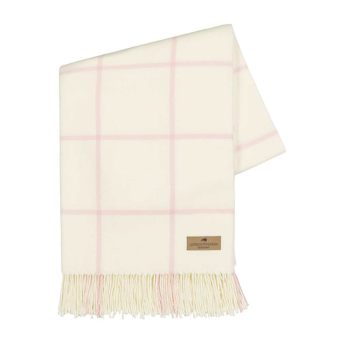 Folded Lands Downunder Lexington Plaid Throw in Cherry Blossom color