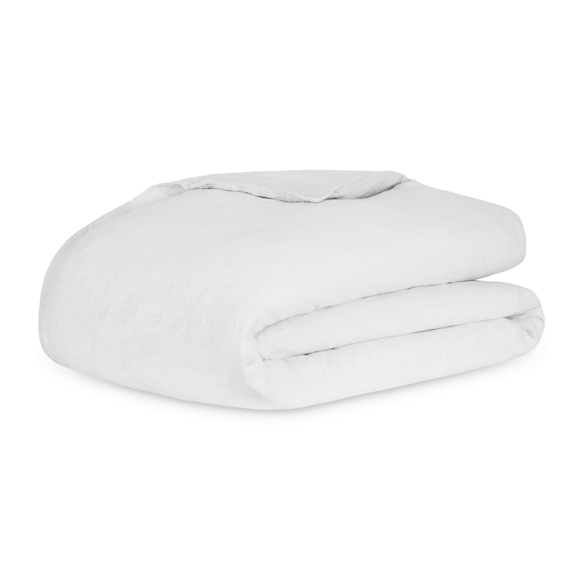 Folded Lands Downunder Linen Duvet Covers in White Color