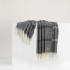 Lands Downunder Montauk Stripe Herringbone Throws - Charcoal featured image