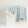 Lands Downunder Montauk Stripe Herringbone Throws - Crystal Blue featured image