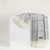 Lands Downunder Montauk Stripe Herringbone Throws - Light Gray featured image