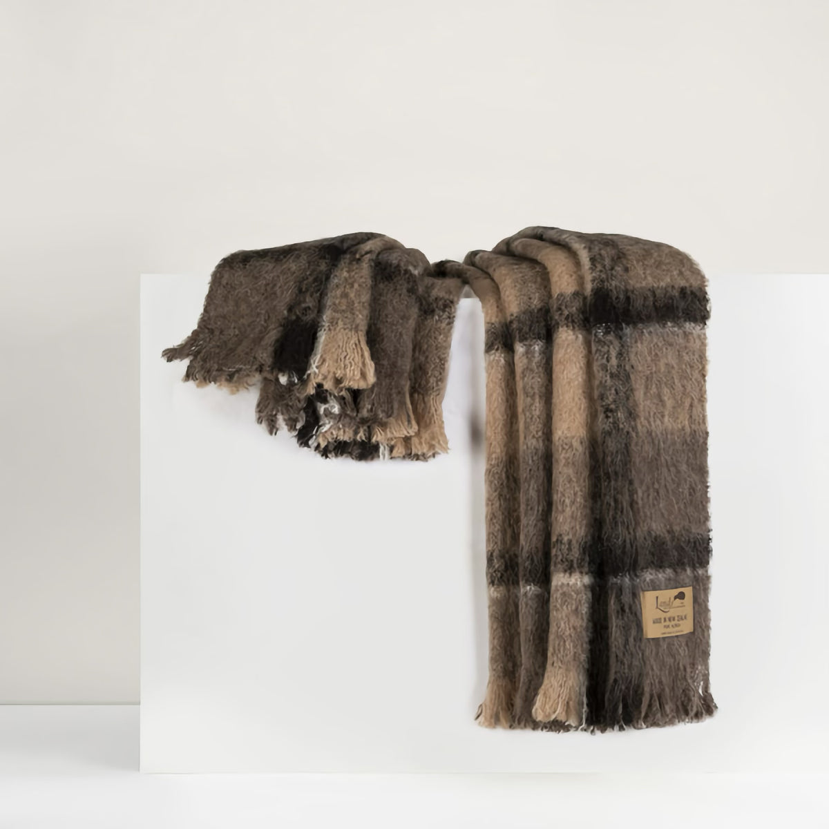 Lands Downunder New Zealand Alpaca Throw in Canterbury color