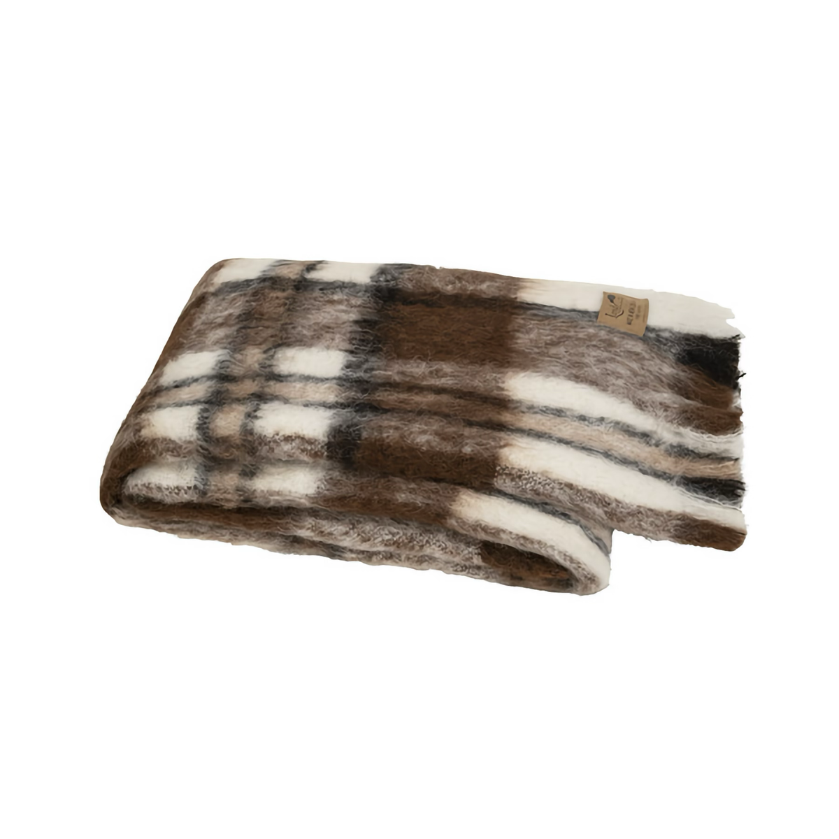 Folded Lands Downunder New Zealand Alpaca Throw in Apache color