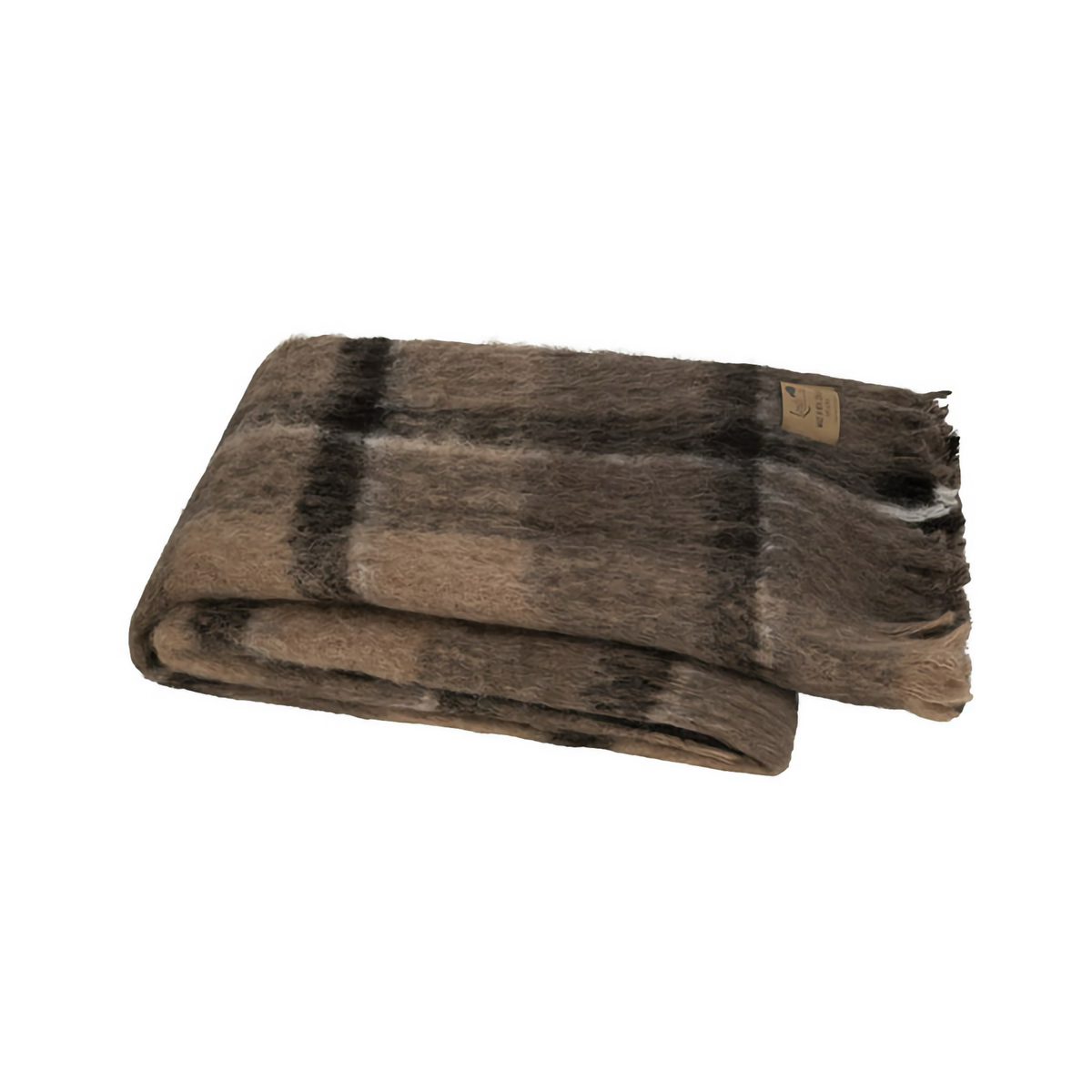 Folded Lands Downunder New Zealand Alpaca Throw in Canterbury color