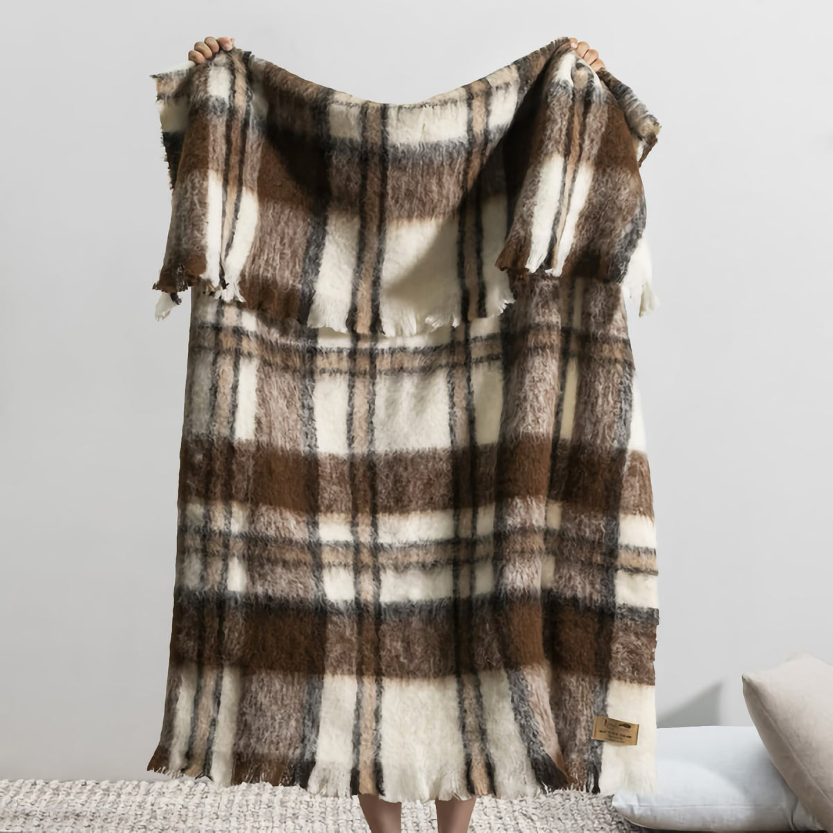 Hanging Lands Downunder New Zealand Alpaca Throw in Apache color