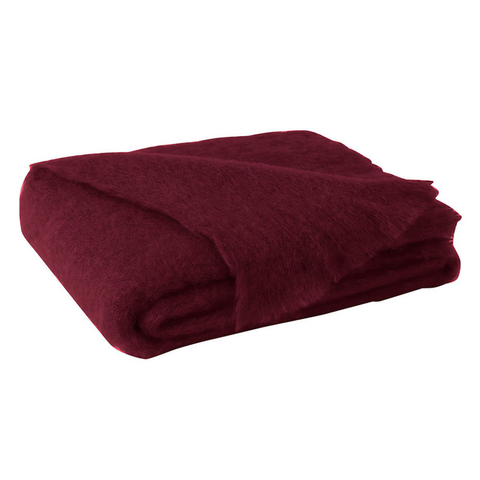 Lands Downunder New Zealand Mohair Throw - Cranberry featured image