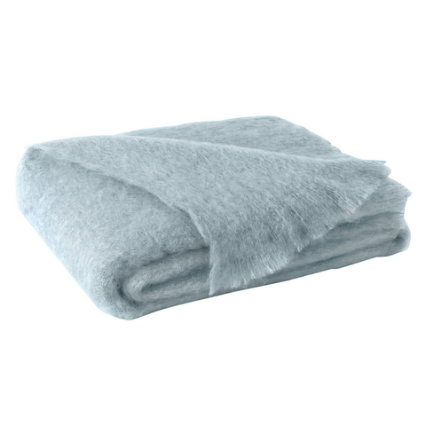 Lands Downunder New Zealand Mohair Throw - Glacier Blue featured image