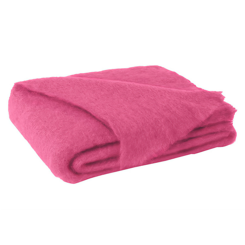 Lands Downunder New Zealand Mohair Throw - Hot Pink featured image