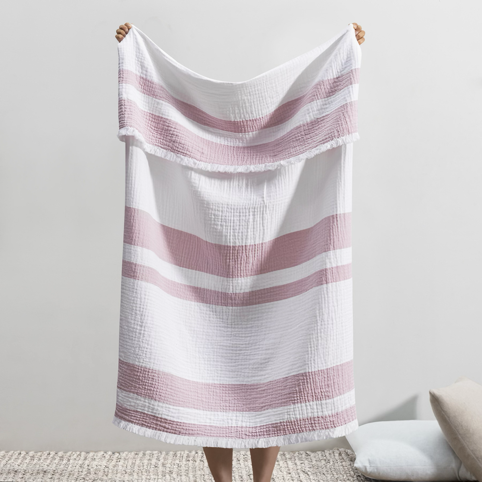 Folded Lands Downunder San Marino Throw in Primrose Color