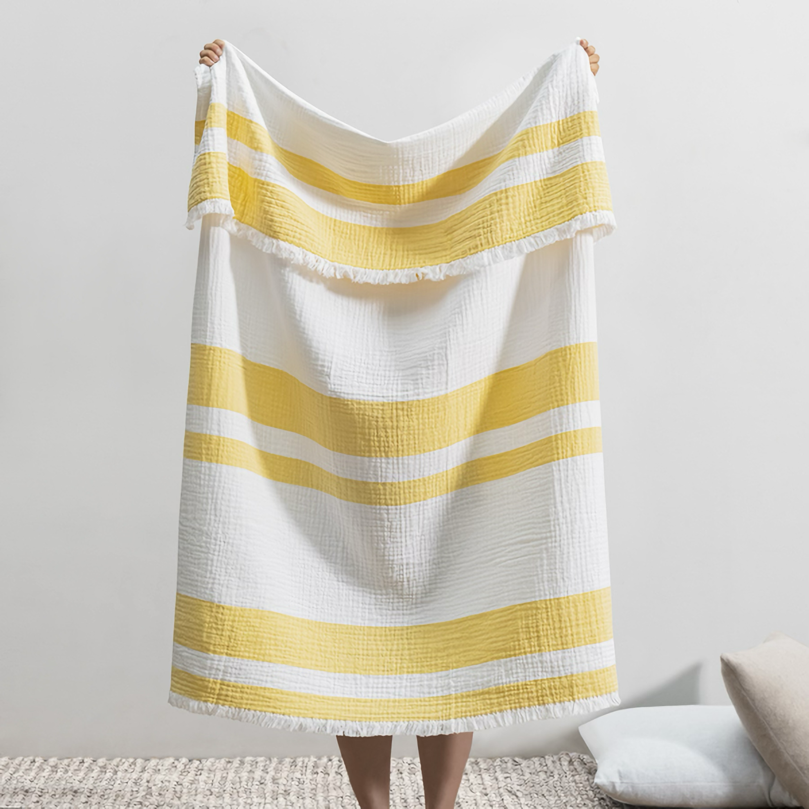 Folded Lands Downunder San Marino Throw in Sun Color