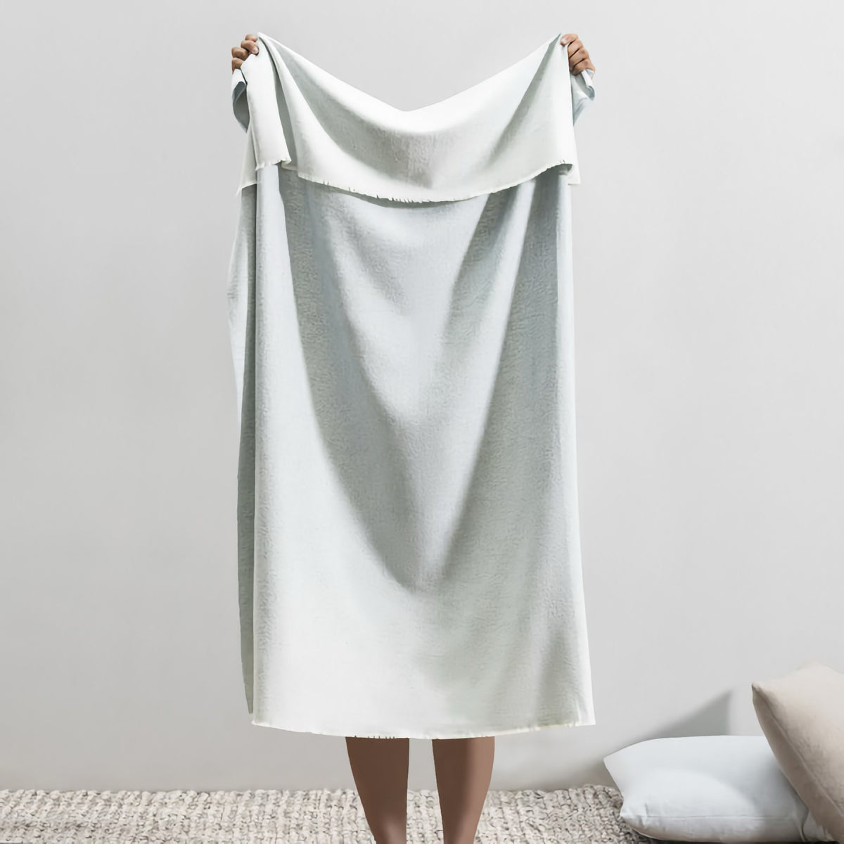 Back of Crystal Blue Lands Downunder Sedona Throw
