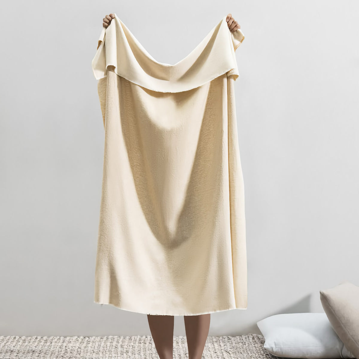 Back of Soft Linen Lands Downunder Sedona Throw