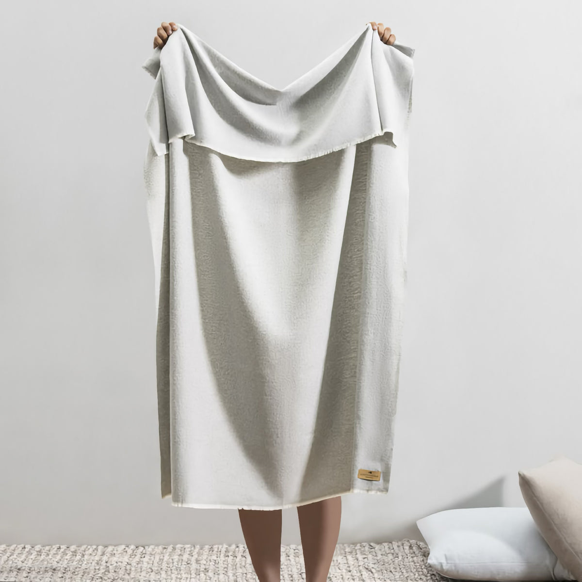Front of Light Gray Lands Downunder Sedona Throw