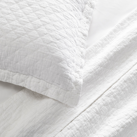 Lands Downunder Tile Cotton Blanket and Shams - White featured image