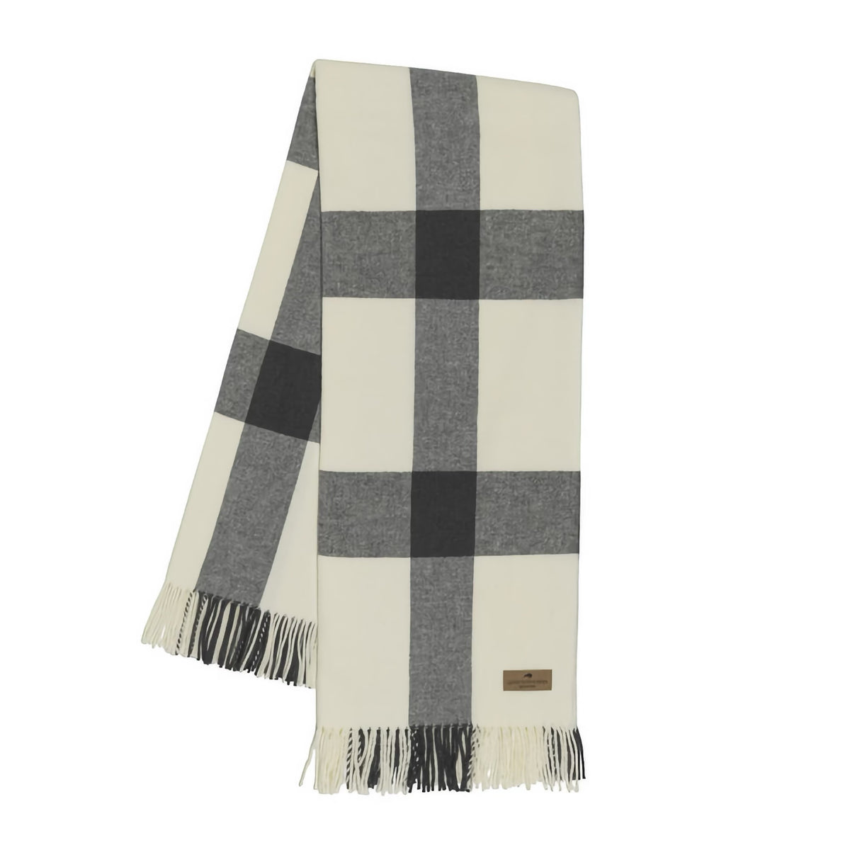 Folded Lands Downunder Wellington Plaid Throw in Charcoal color