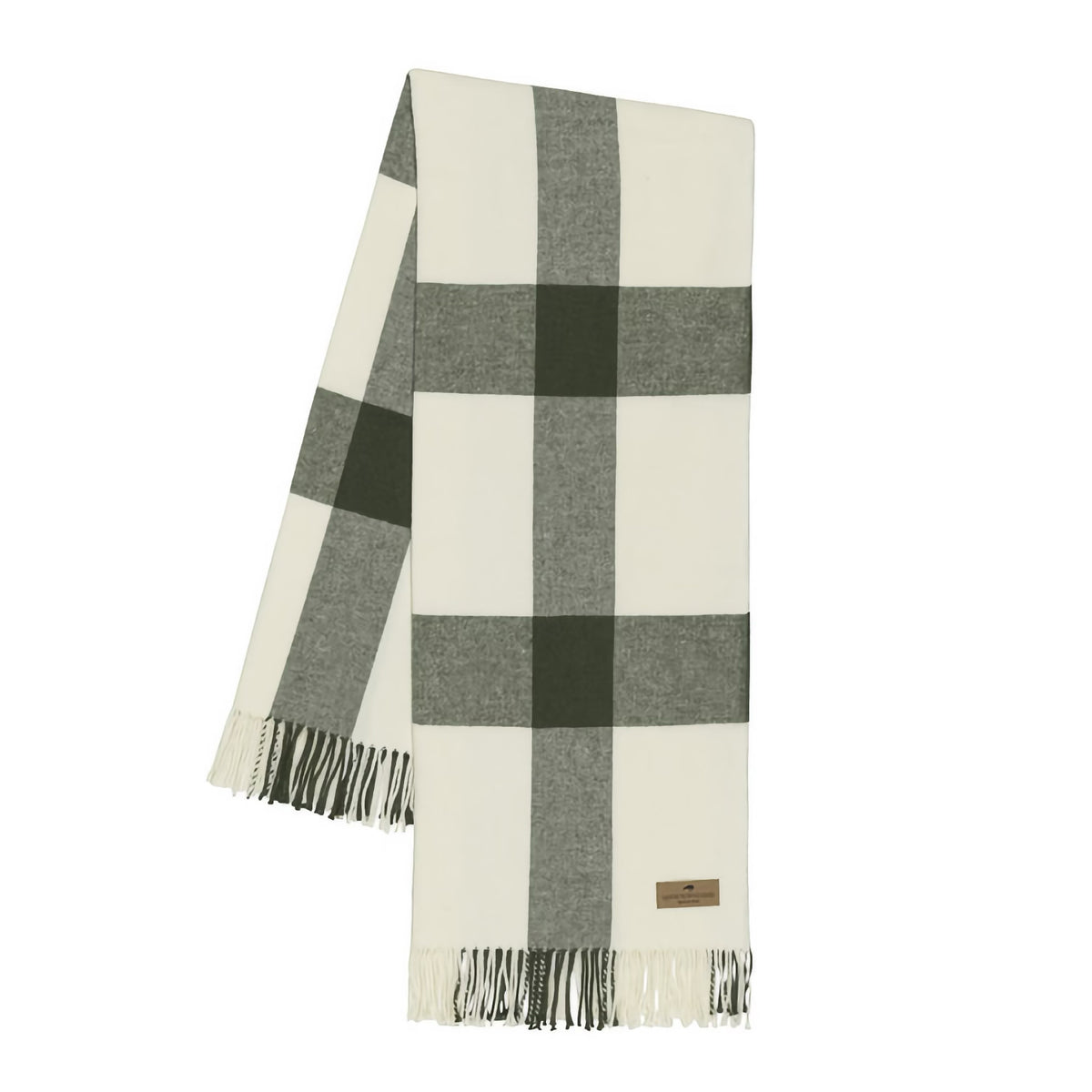 Folded Lands Downunder Wellington Plaid Throw in Hunter color