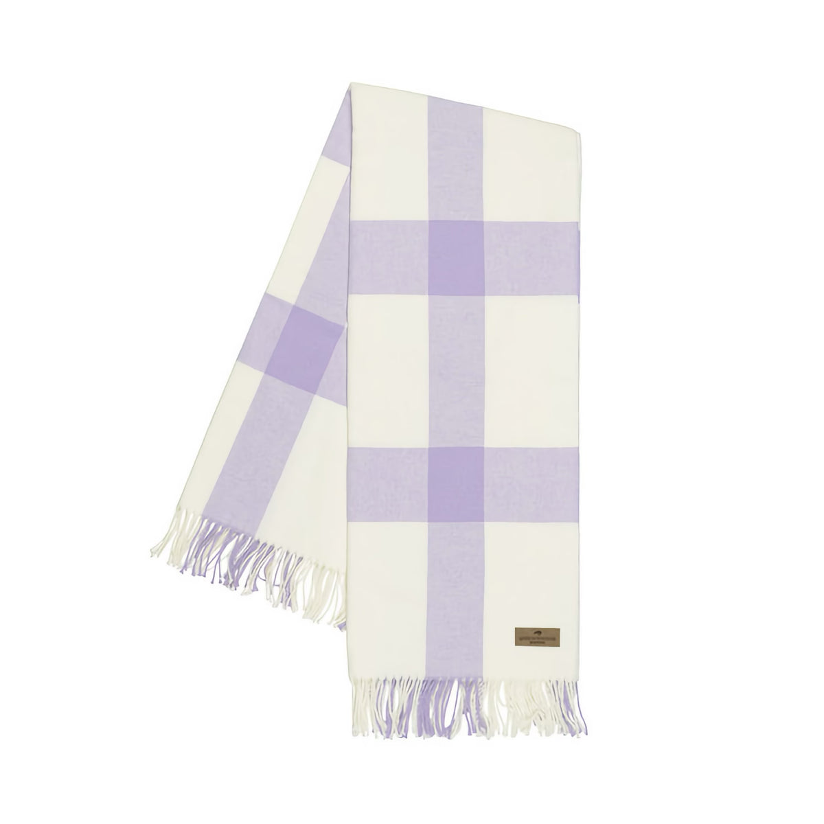 Folded Lands Downunder Wellington Plaid Throw in Lilac color