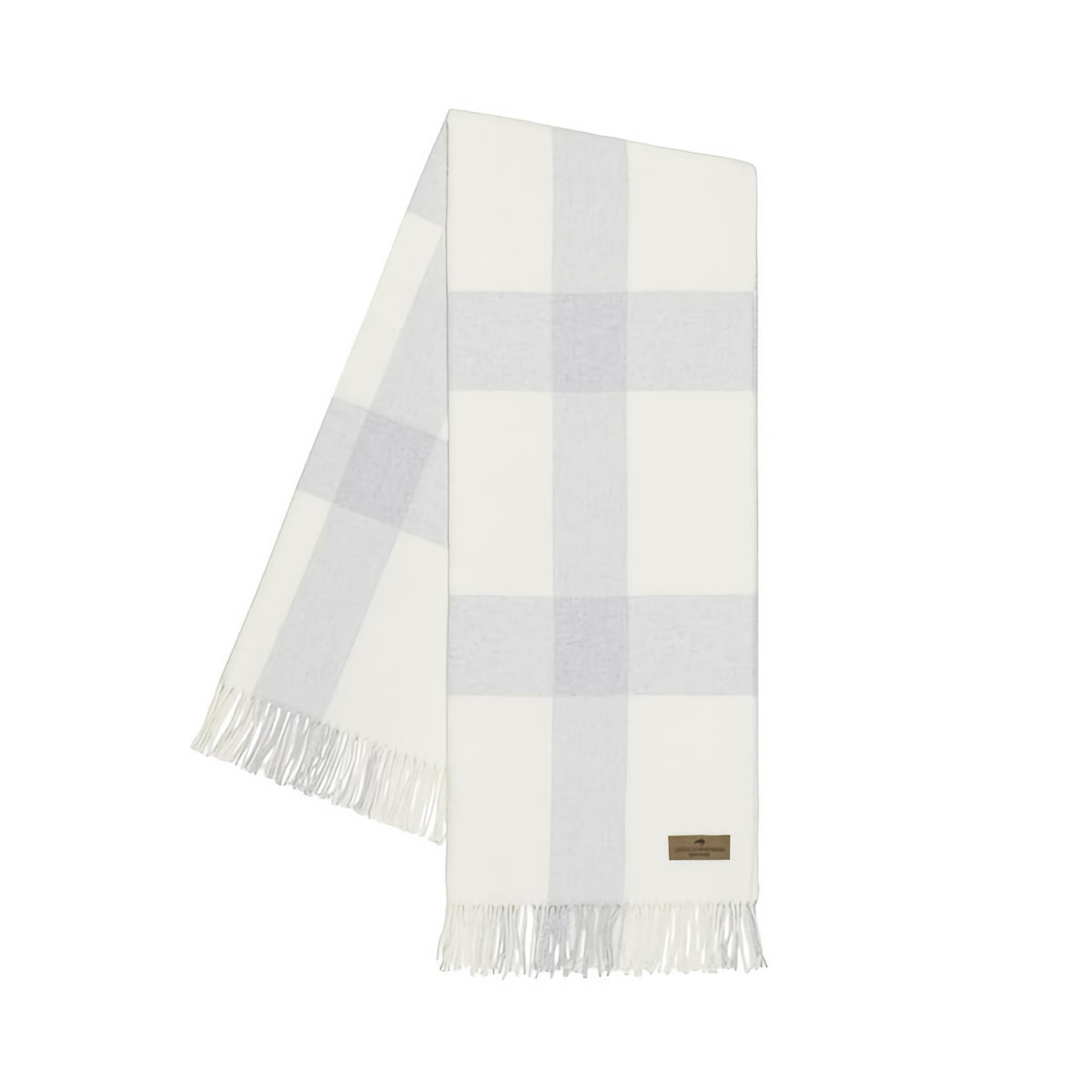 Folded Lands Downunder Wellington Plaid Throw in Silver color