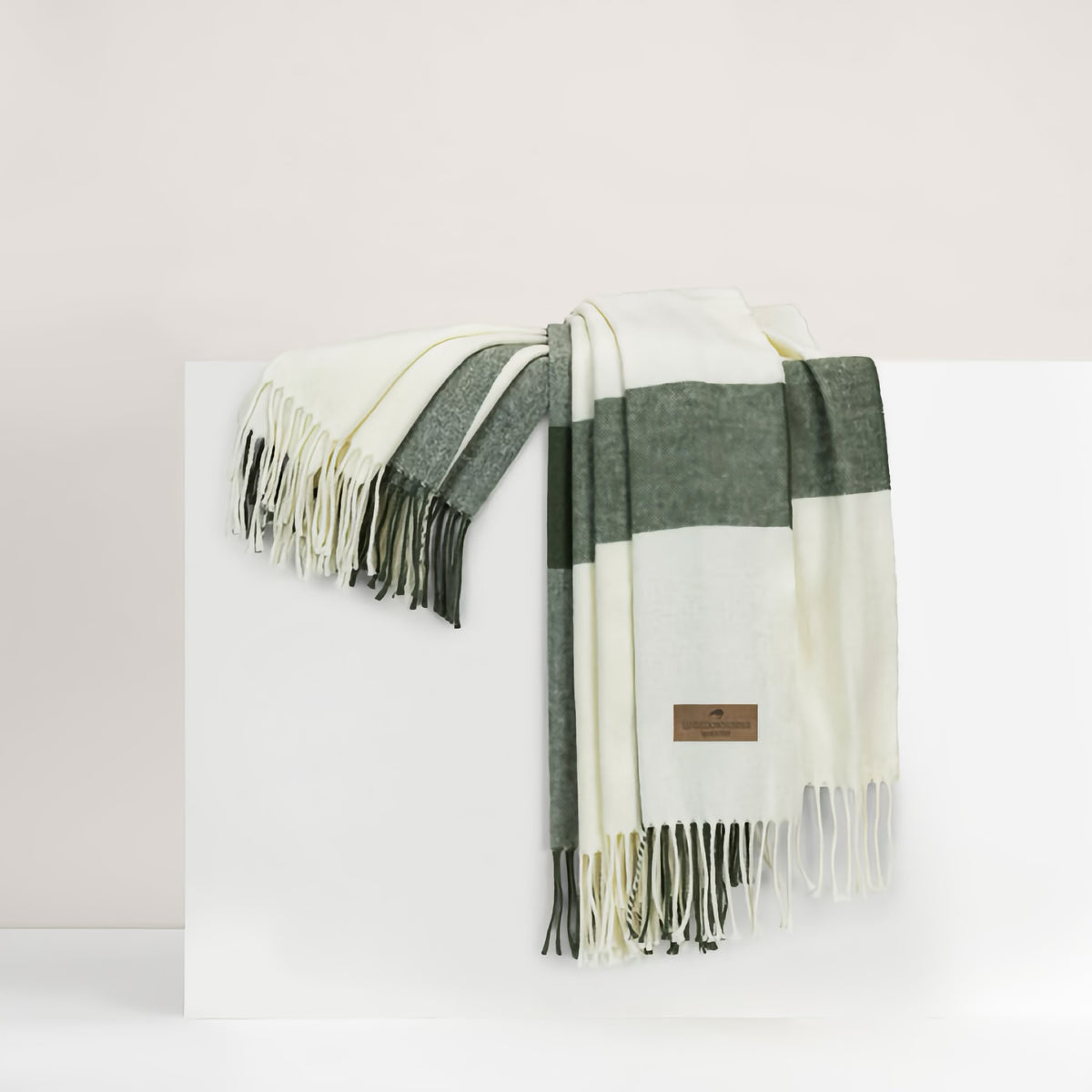 Lands Downunder Wellington Plaid Throw in Hunter color