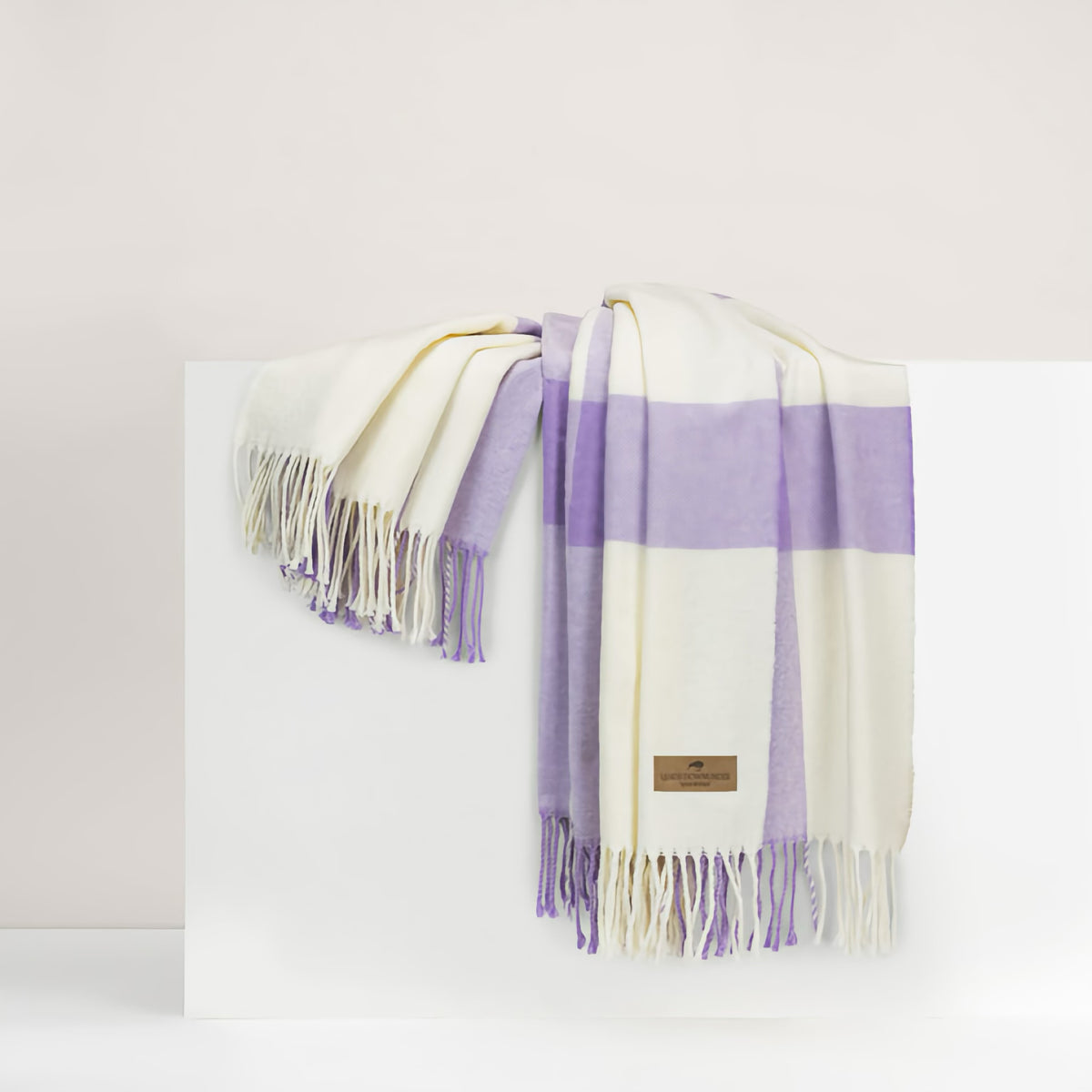 Lands Downunder Wellington Plaid Throw in Lilac color