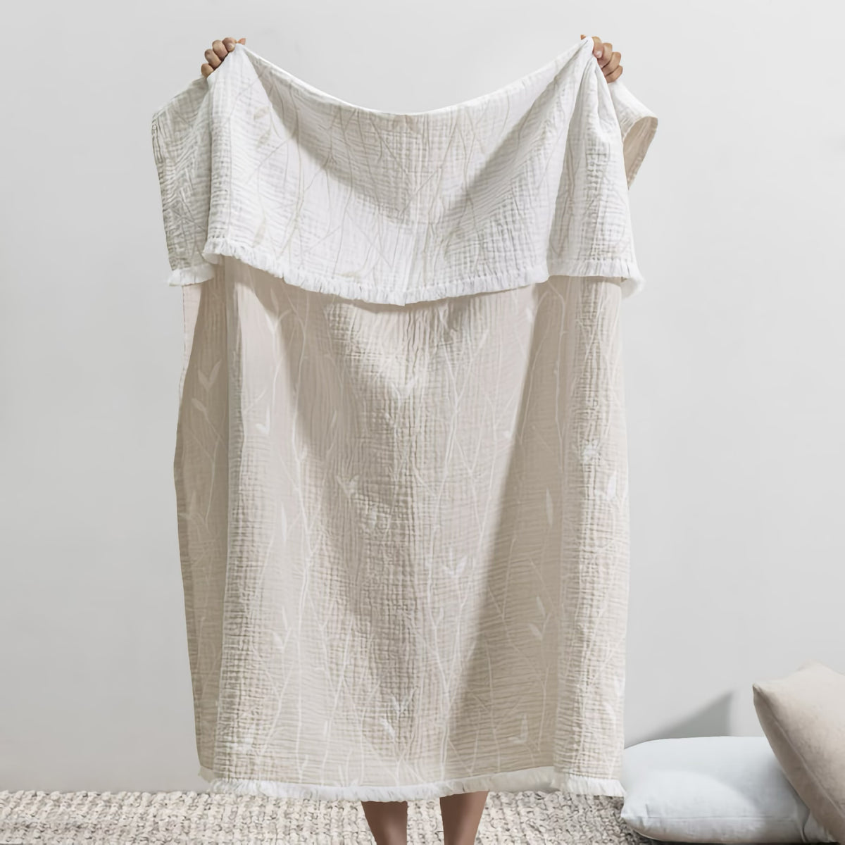 Hanging Lands Downunder Willow Throw in Shell color
