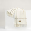 Lands Downunder Windowpane Cashmere Throw - Ecru & Taupe featured image