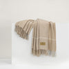 Lands Downunder Windowpane Cashmere Throw - Sand featured image