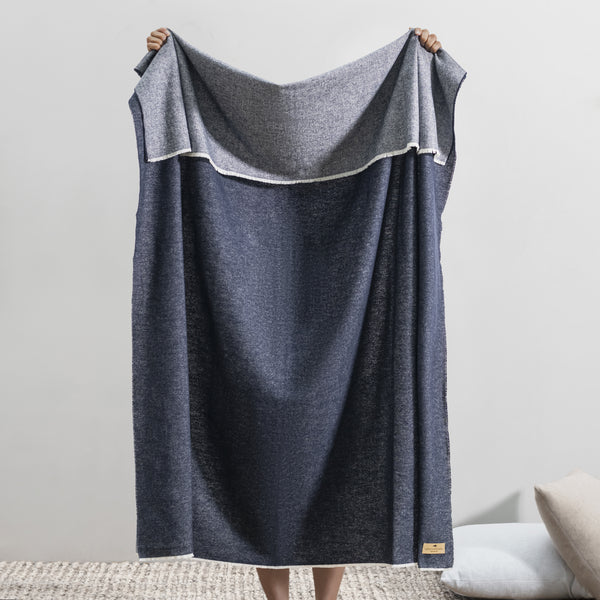 Lands Downunder Aspen Throw - Blue Eclipse - held image