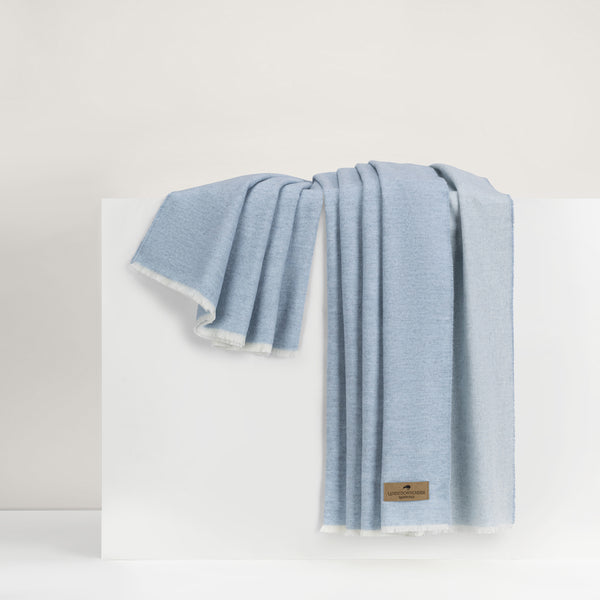 Lands Downunder Aspen Throw - Hydrangea - draped image