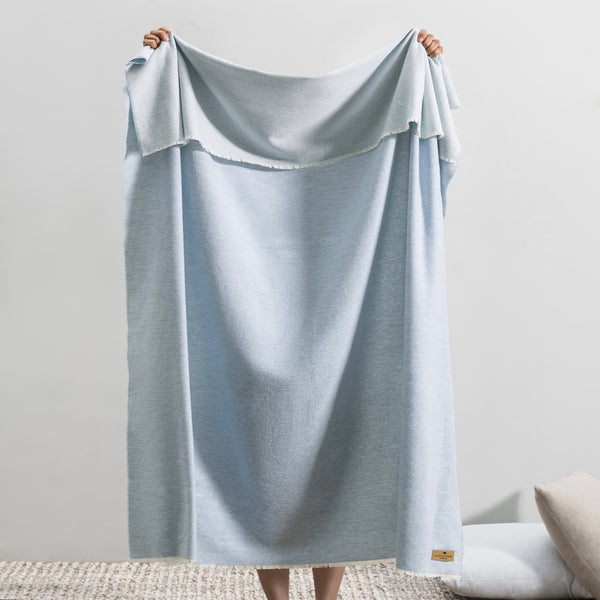 Lands Downunder Aspen Throw - Hydrangea - draped image