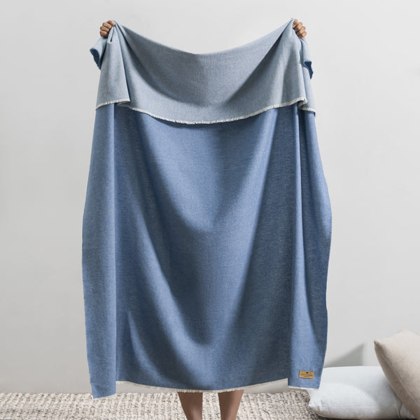 Lands Downunder Aspen Throw - Niagra - draped image