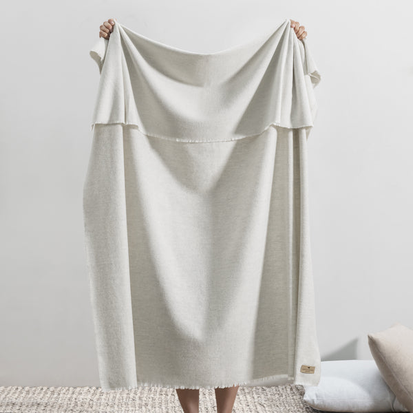 Lands Downunder Aspen Throw - Silver Birch - draped image