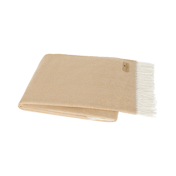 Lands Downunder Italian Herringbone Throw Biscotti - silo image