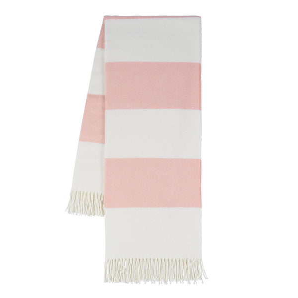 Lands Downunder Rugby Stripe Throw - Blush - held image