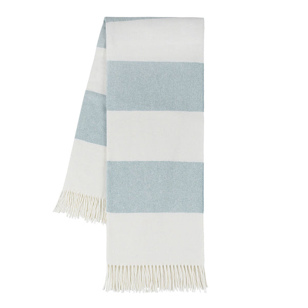Lands Downunder Rugby Stripe Throw - Glacier - Silo Image