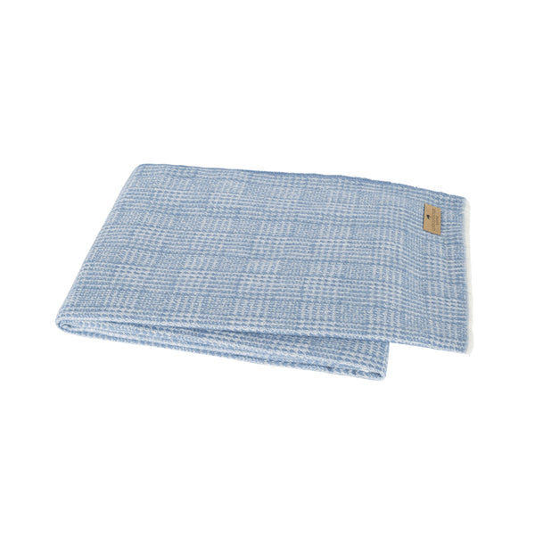 Lands Downunder Sutton Plaid Throw - Chambray - silo image