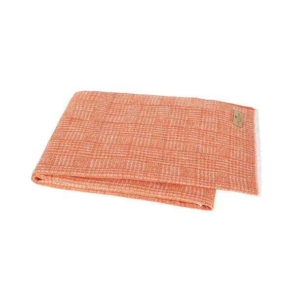 Lands Downunder Sutton Plaid Throw - Mandarin - Silo Image