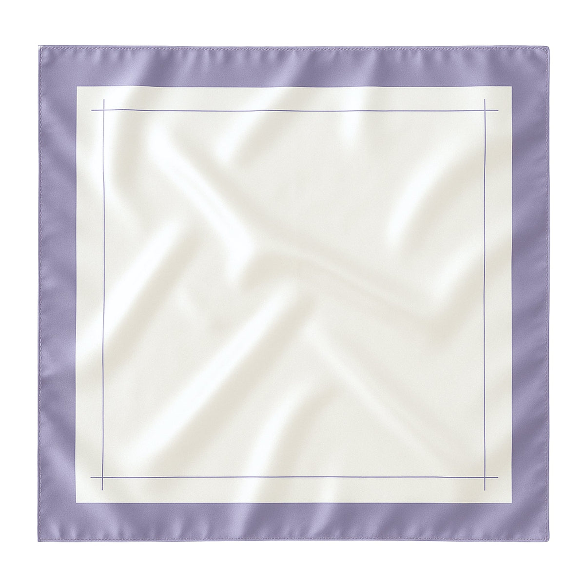 Mulberry Park Silks Pure Silk Square Head Scarf - Lilac/Ivory