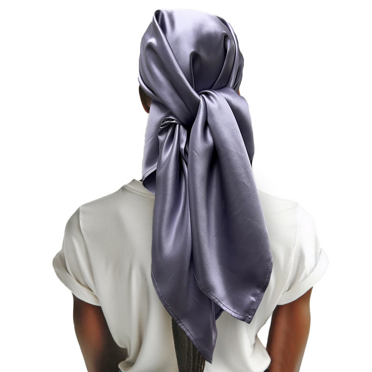 Mulberry Park Silks Pure Silk Square Head Scarf - Lilac