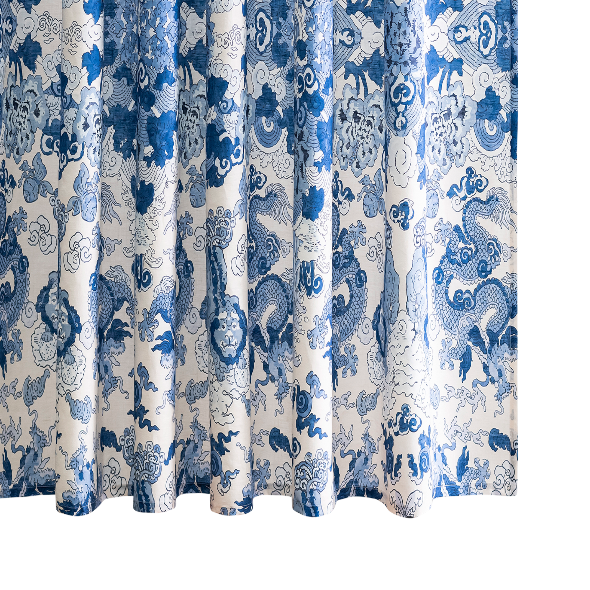 Magic Mountain Shower Curtain in Porcelain Blue Pattern