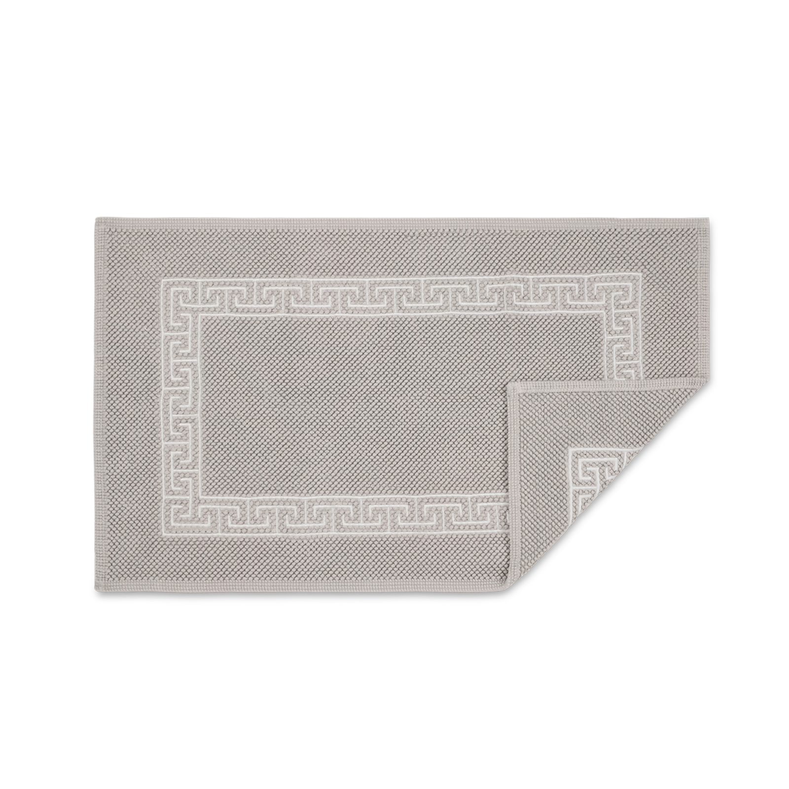 Closeup Image of Matouk Adelphi Bath Rugs in Sterling Color