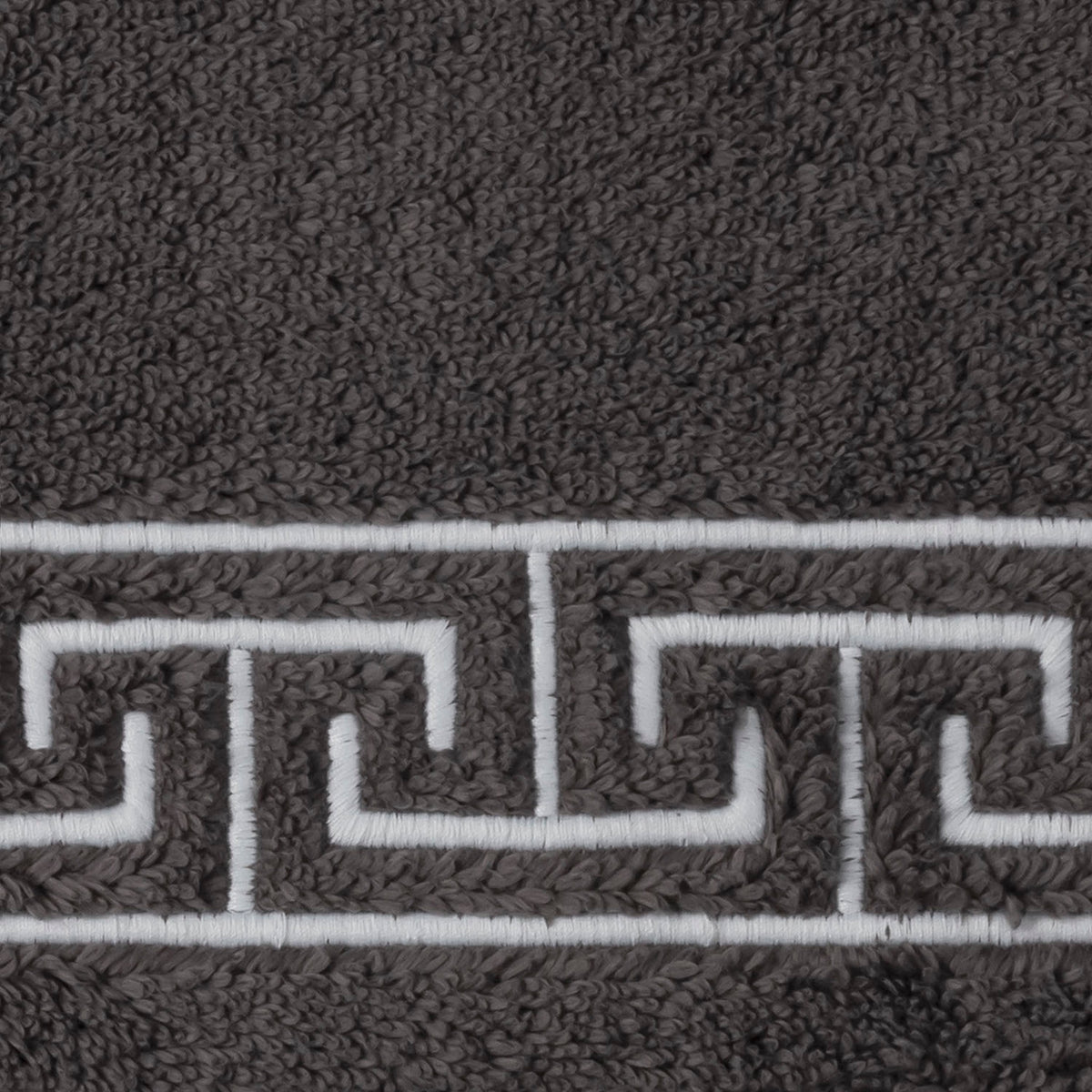 Swatch Sample of Matouk Adelphi Bath Rugs in Charcoal Color