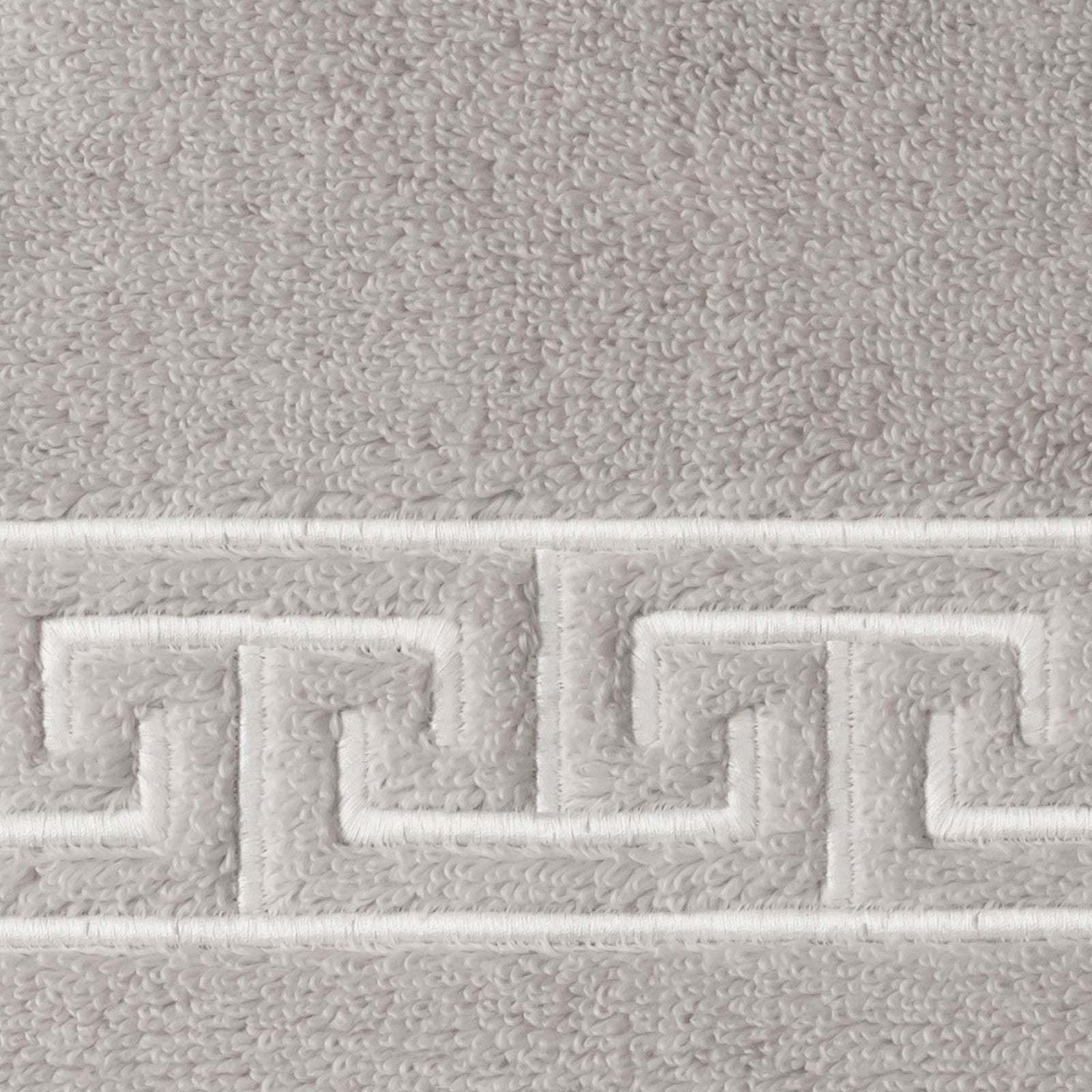 Closeup Image of Matouk Adelphi Bath Rugs in Sterling Color