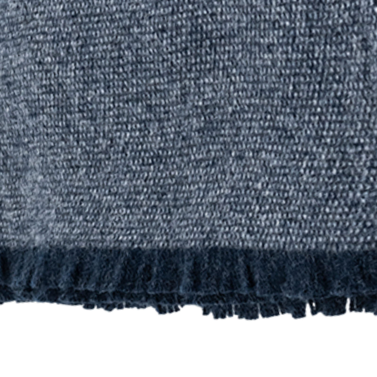 Folded Matouk Agnes Throw in Midnight Blue Color Against White Background